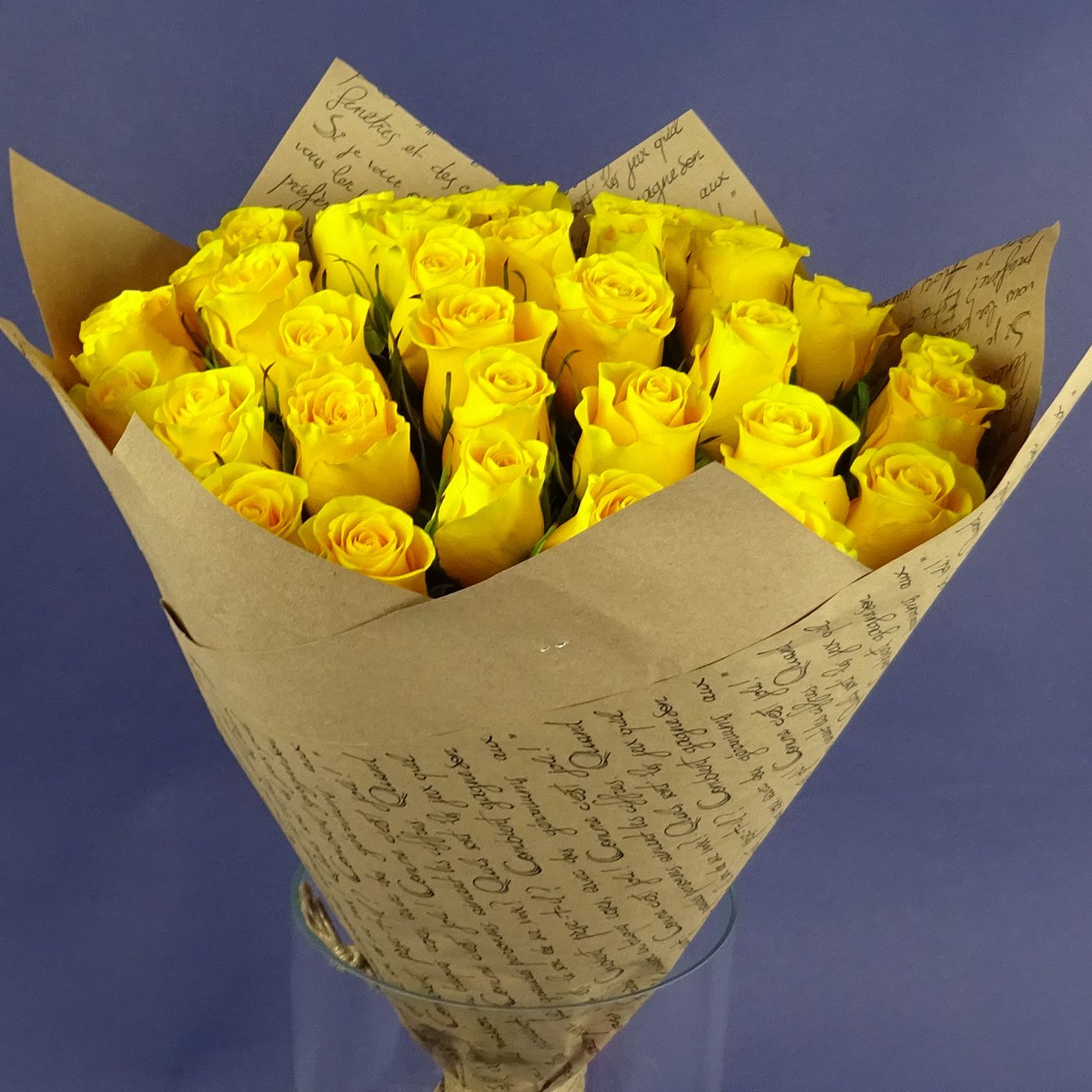 Букет из 35 жёлтых роз
